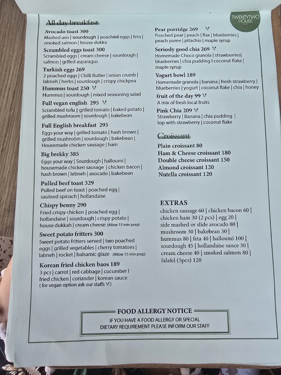 Menu Twentytwo House & Cafe-1