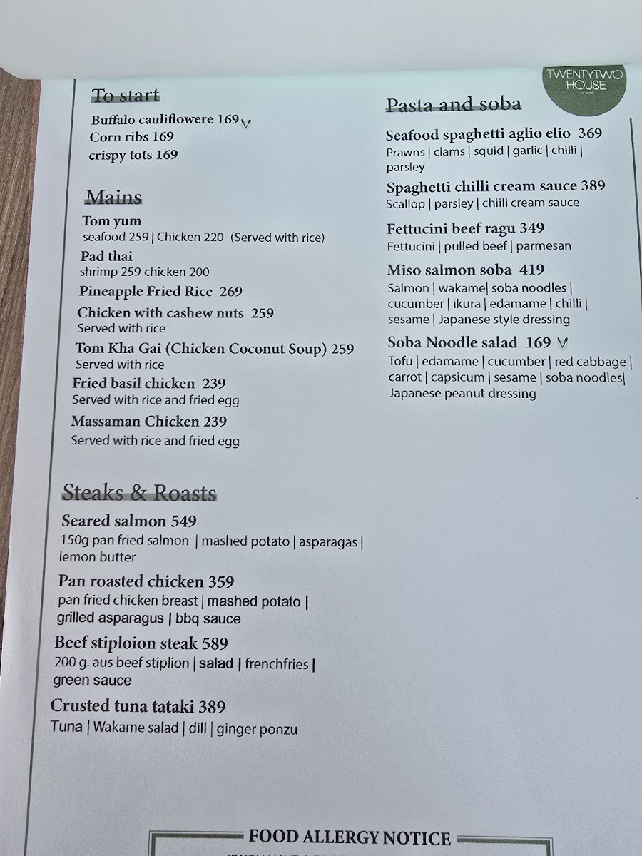Menu Twentytwo House & Cafe-2
